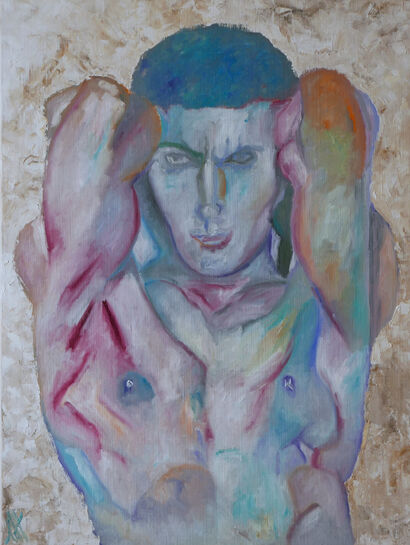Deep Thoughts | Men on the Run Series - a Paint Artowrk by Cordula Heuer